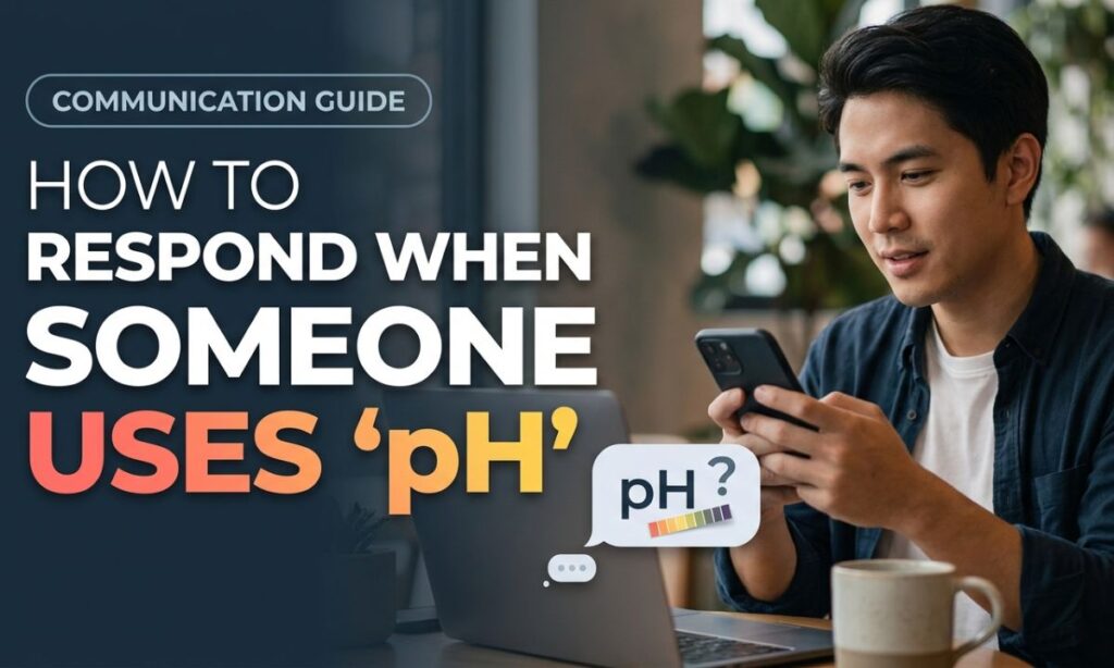 How to Respond When Someone Uses pH